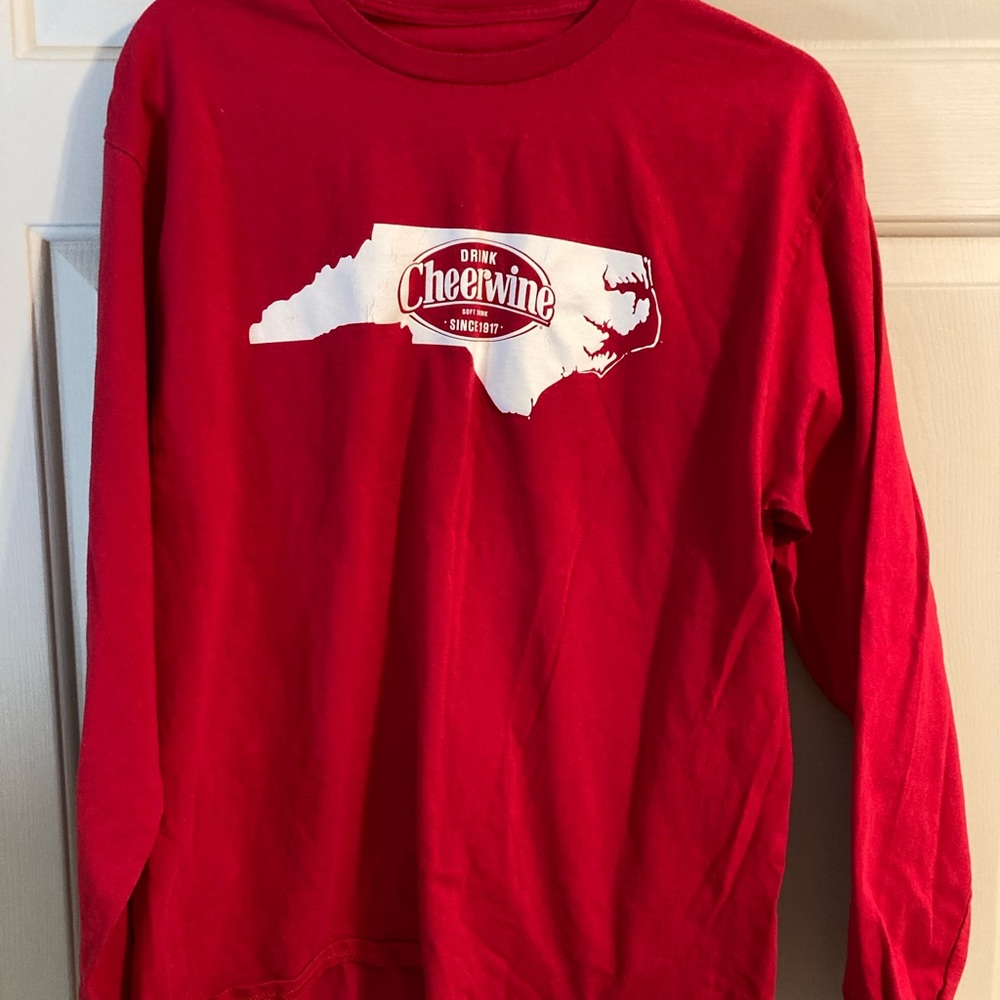 Cheerwine Red Long Sleeve Tee size large unisex